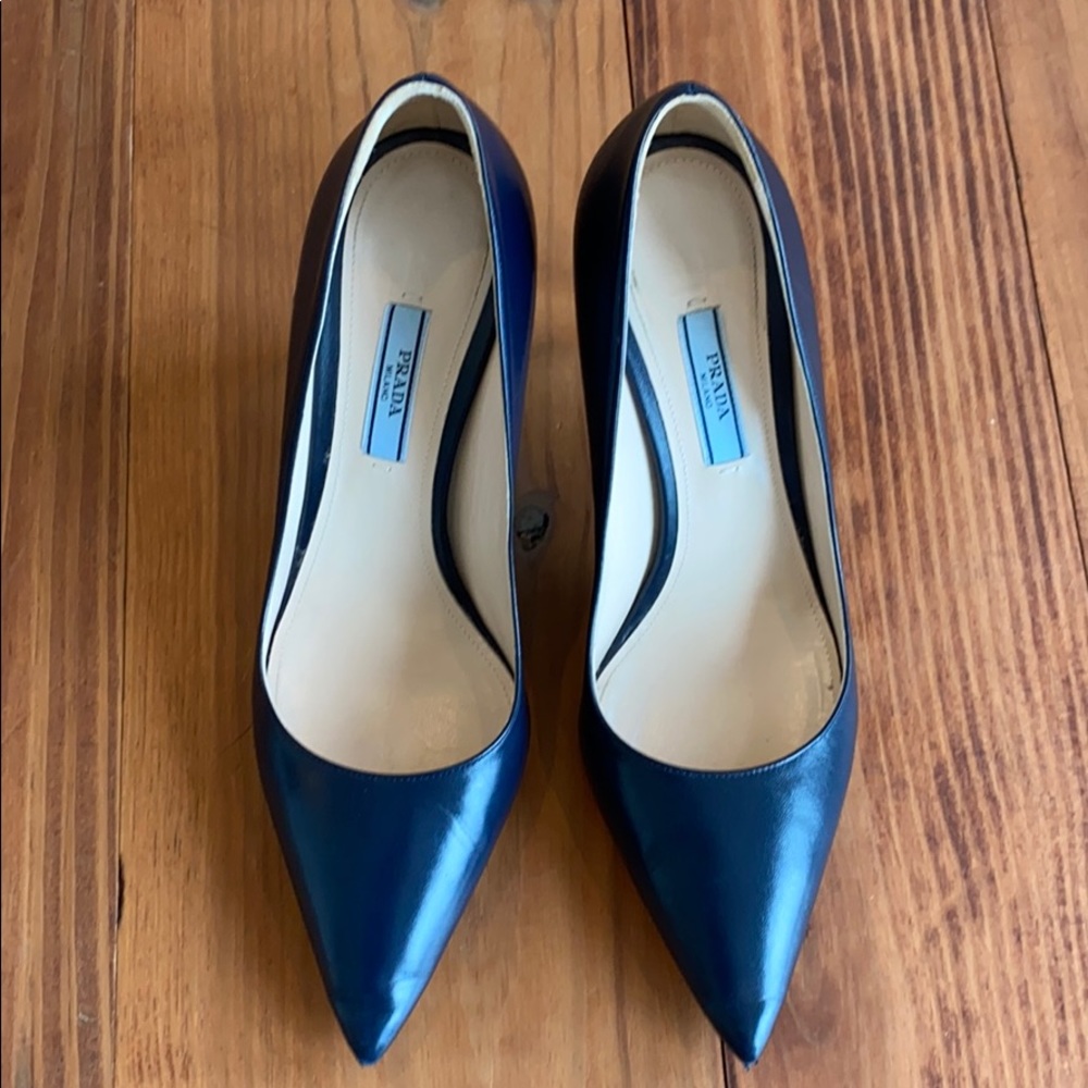 Prada leather heels